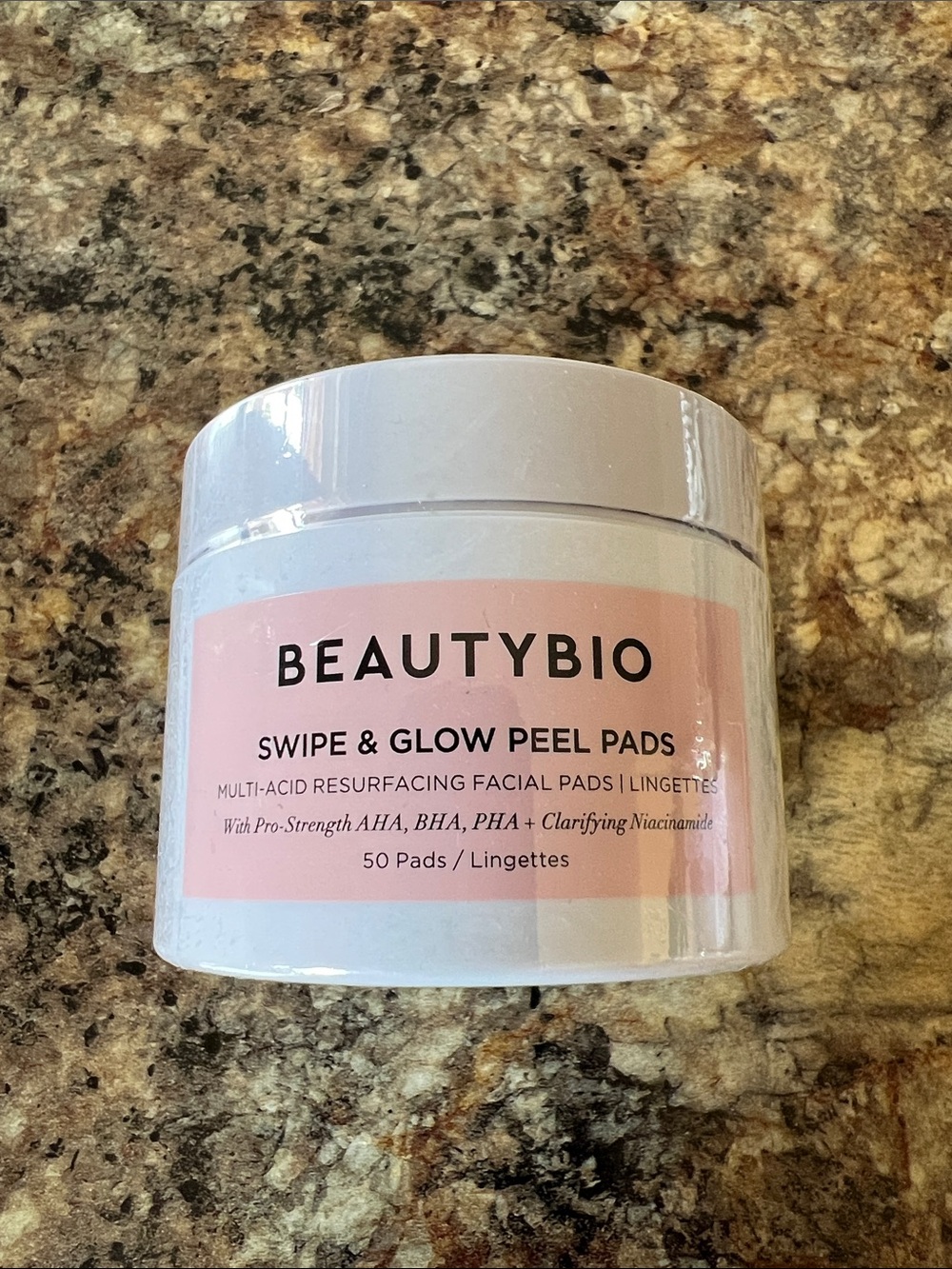 BEAUTYBIO Pink Swipe & Glow Peel Pads – Exfoliating Facial Pads